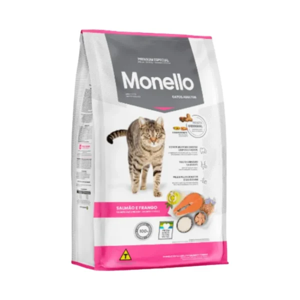 Monello  Alimento Salmón, Atún y Pollo para Gatos Adultos 1 Kg
