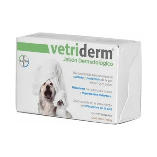 Jabon Vetriderm Perro Gato x 100Gr