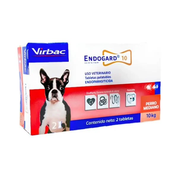 Endogard 10 Perro Mediano Caja x 2 Tabletas