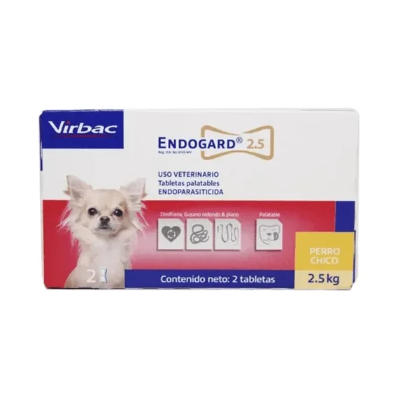 Endogard 2,5 Perro Pequeño- Menor a 2,5Kg x 2 Tab
