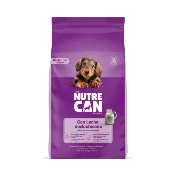 Nutre Can Con Leche Deslactosada Para Cachorros 8 Kilos