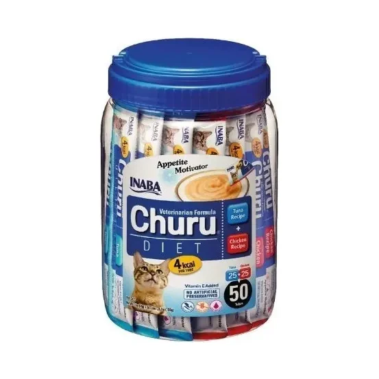 Inaba Churu Diet Para Gatos Sabor Pollo Y Atún Pack 50 und