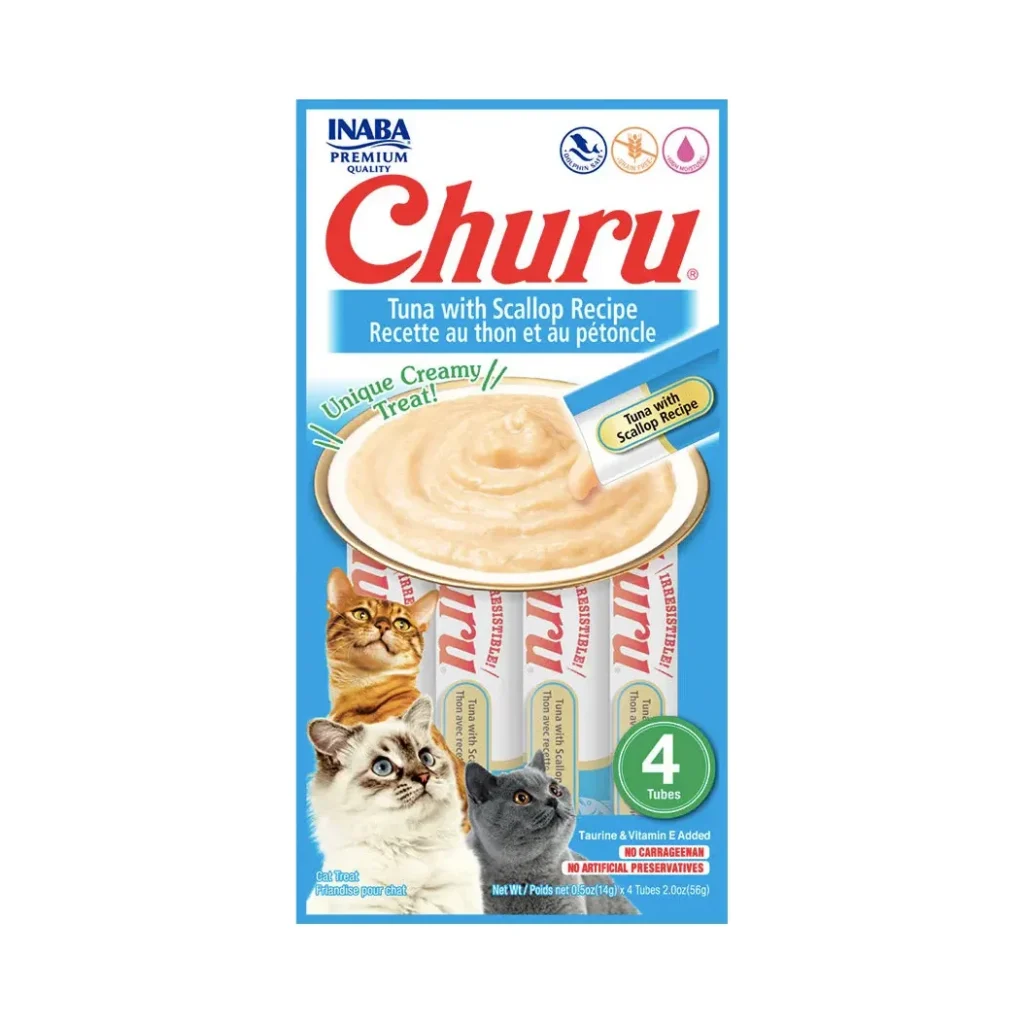 Churu Snack Cremoso Para Gato Sabor Atún y Ostión