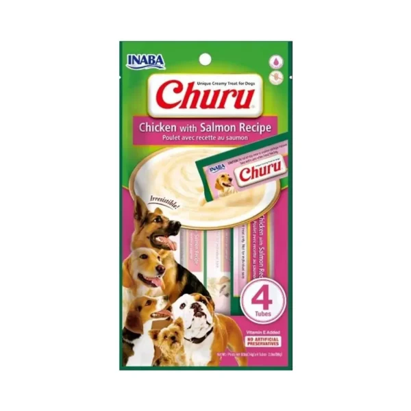 Churu Snack Cremoso Para Perro Sabor Salmon Y Pollo