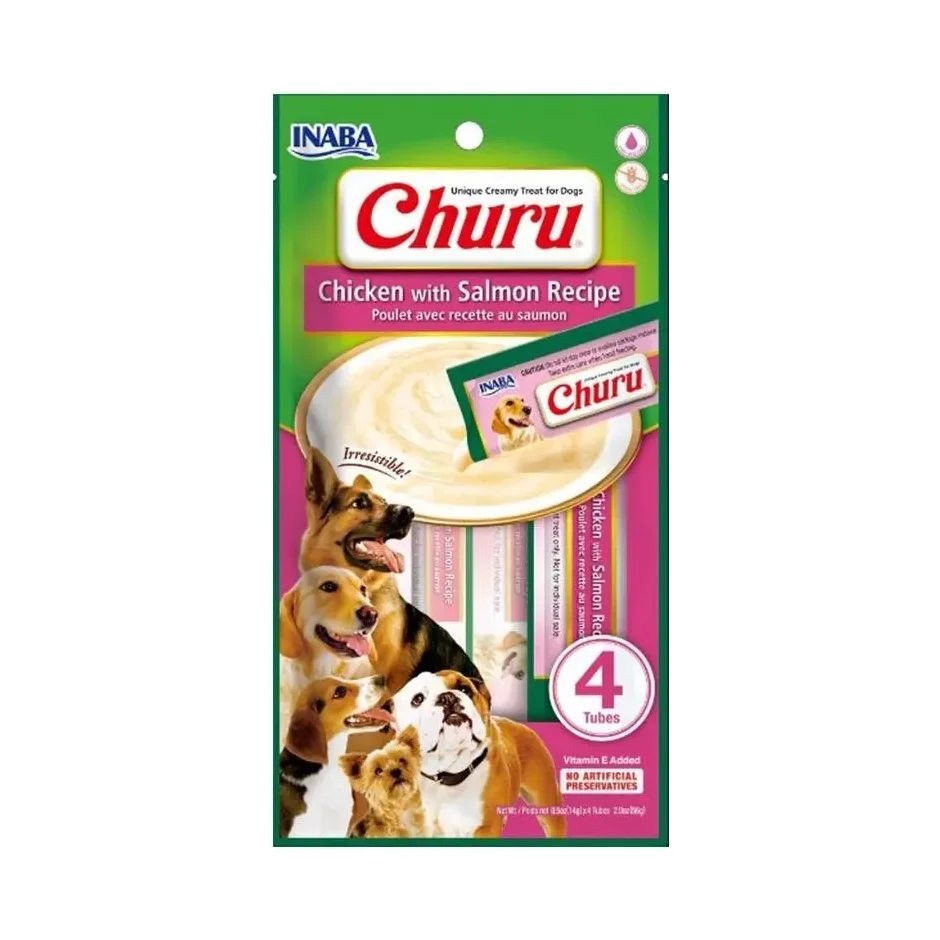 Churu Snack Cremoso Para Perro Sabor Salmon Y Pollo