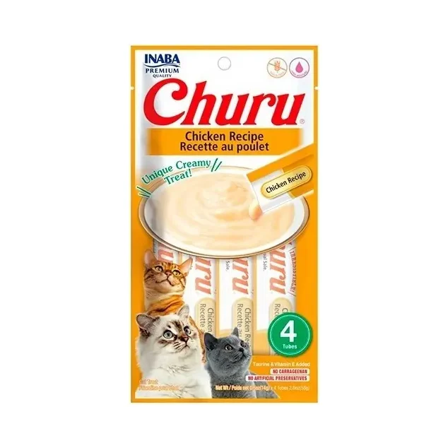 Churu Snack Cremoso Para Gato Sabor Pollo Con Queso