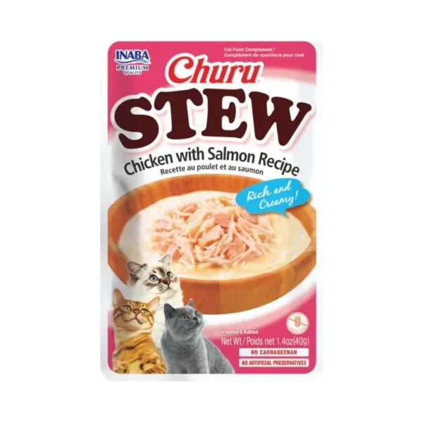 Churu Stew Snack Para Gato Sabor Pollo Con Salmon 40gr