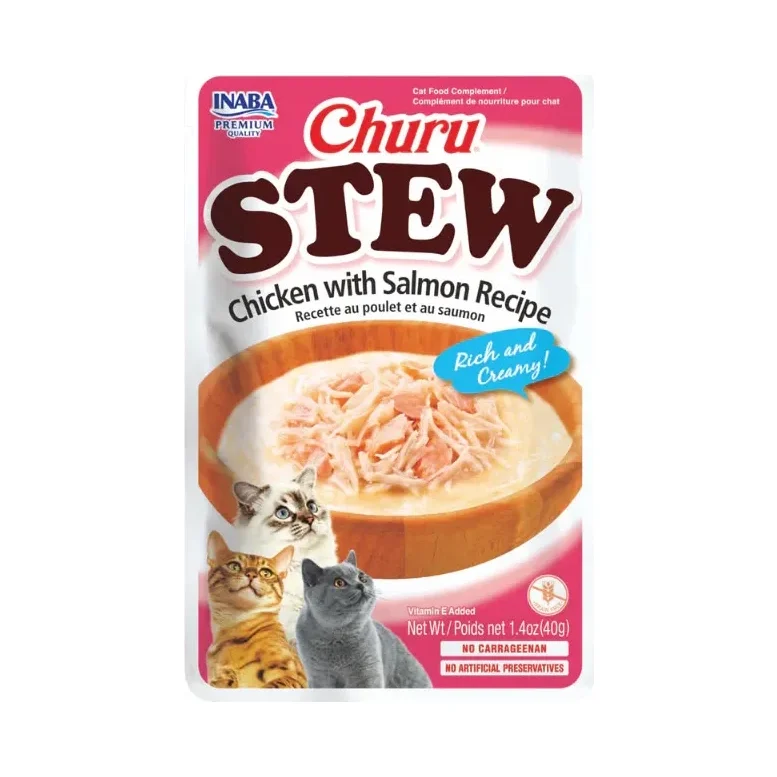 Churu Stew Snack Para Gato Sabor Pollo Con Salmon 40gr