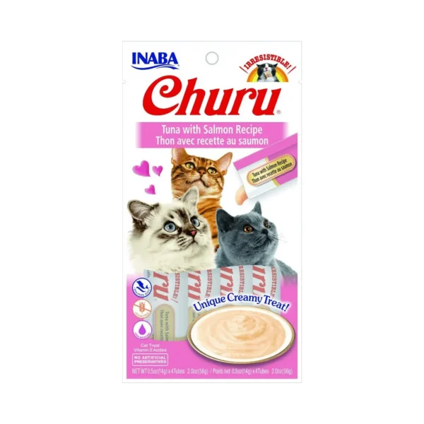 Churu Snack Inaba Cremoso Para Gato Con Sabor Atún Y Salmón