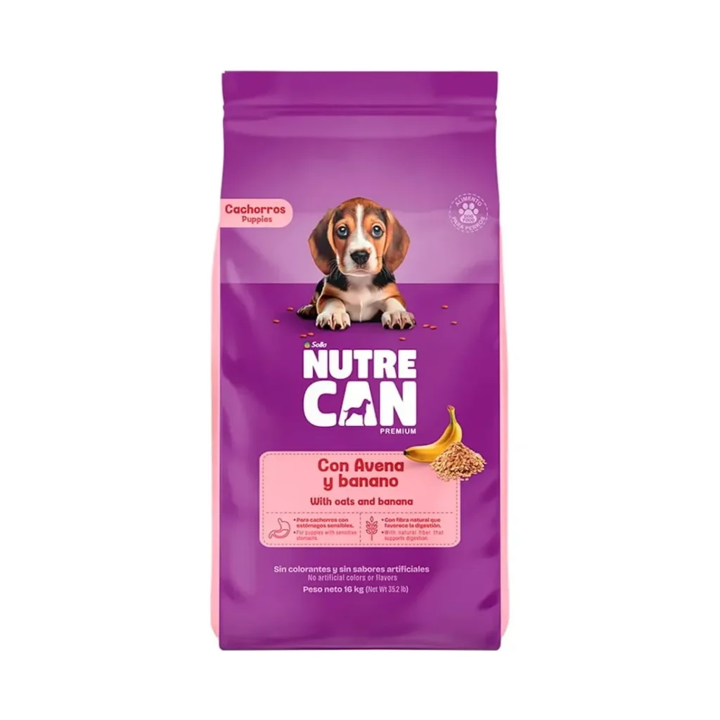 Nutre Can Avena Y Banano Para Cachorros 16 Kilos