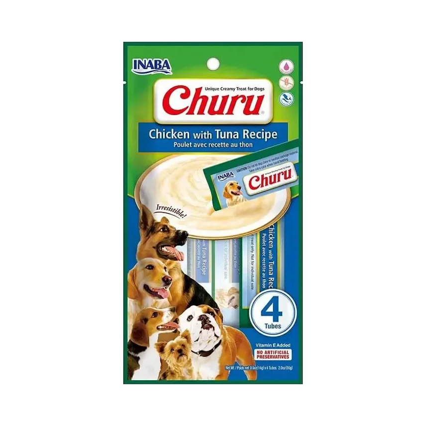 Churu Snack Cremoso Para Perro Sabor Pollo Con Atun