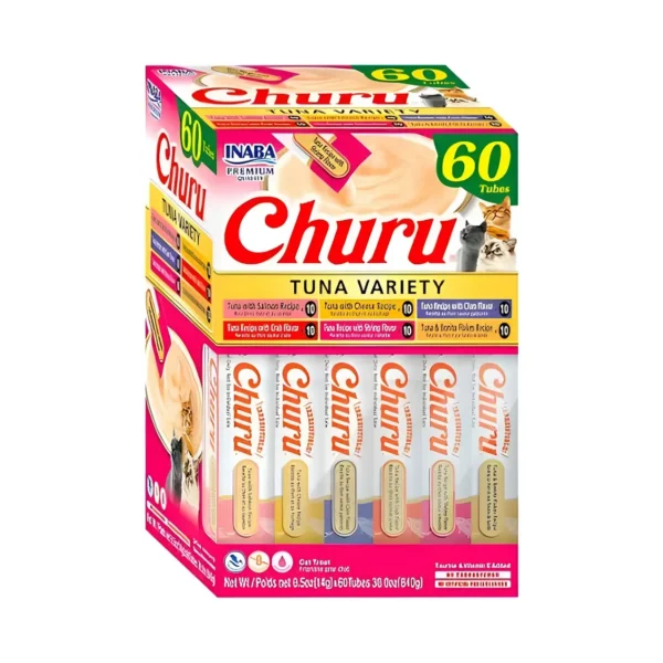 Golosinas Churu Tuna Variedad Atún x60 Tubos 840gr