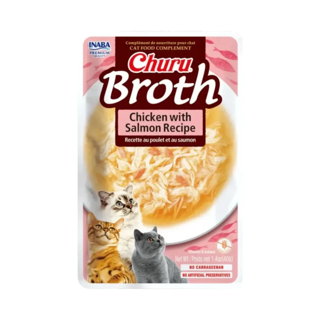 Churu Broth Para Gato Sabor Pollo Con Salmon Premium 40gr