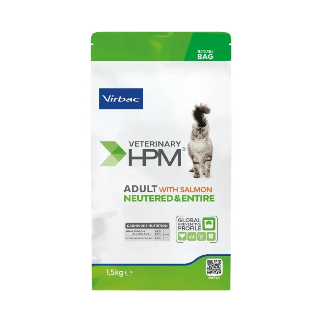 Virbac HPM Alimento Seco Gato Adulto Sabor Salmón 1.5 Kg Salud Oral