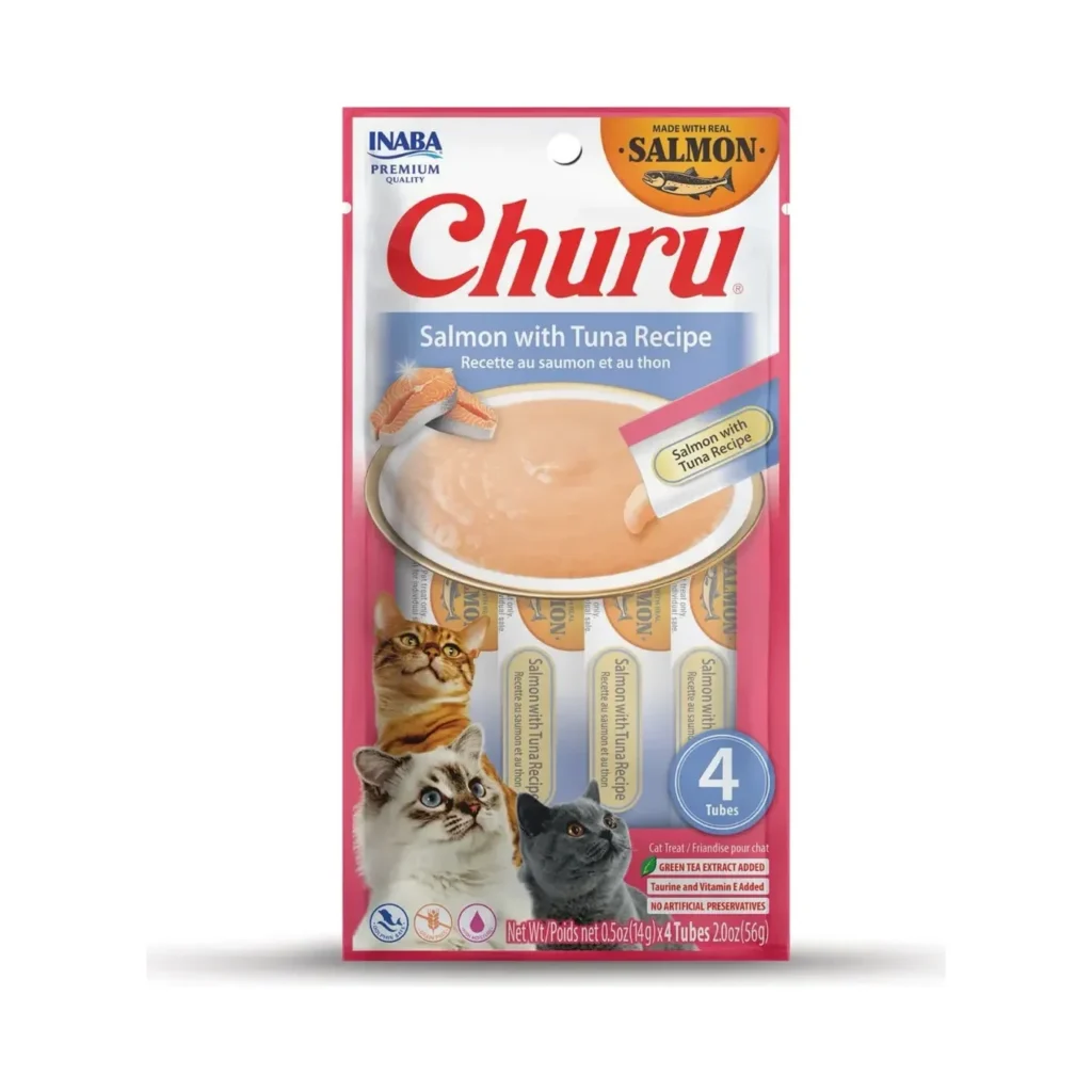 Churu Snack Cremoso Para Gato Sabor Salmon Y Atun