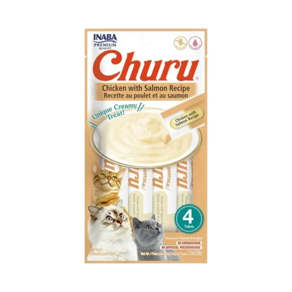 Churu Snack Cremoso Para Gato Sabor Pollo y Salmon