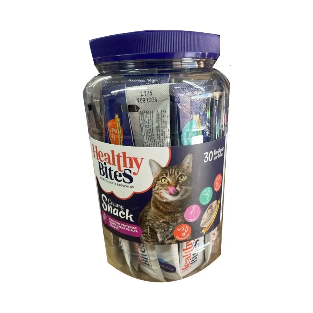 Healthy Bites Creamy Snack Gato, Bombonera Surtida x30 U