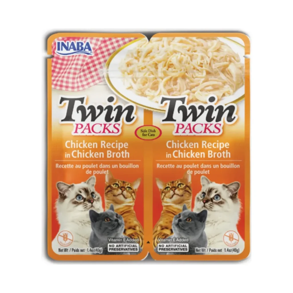 Snack Inaba Para Gato Twin Packs X2 En Caldo De Pollo 40g
