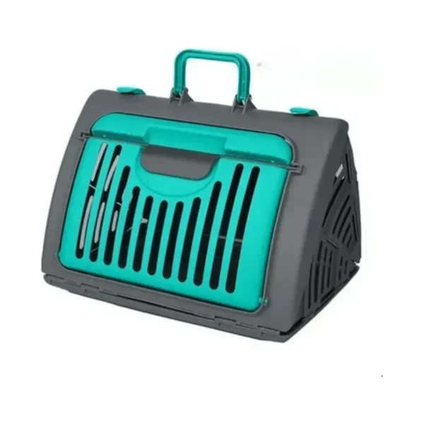Guacal Plegable Perro Gato Pequeño 46x37x11 Cm Color Agua