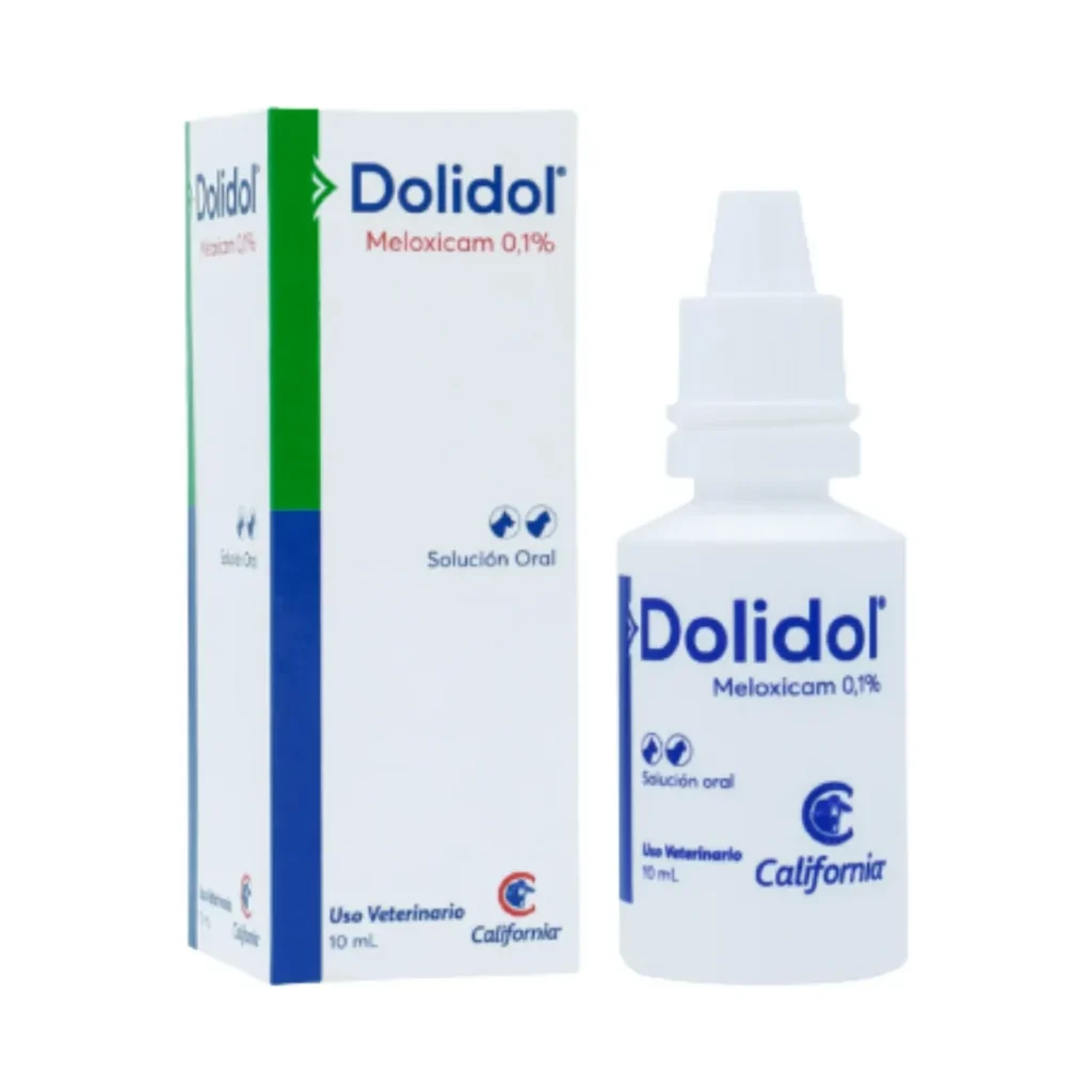 Dolidol Meloxicam 0.1% Solución Oral 10 mL – Analgésico y Antiinflamatorio Veterinario