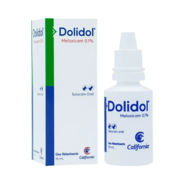 Dolidol Meloxicam 0.1% Solución Oral 10 mL – Analgésico y Antiinflamatorio Veterinario