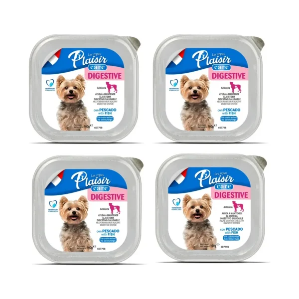 Alimento Húmedo Plaisir Perro Cuidado Digestivo 100g X4 Unidades