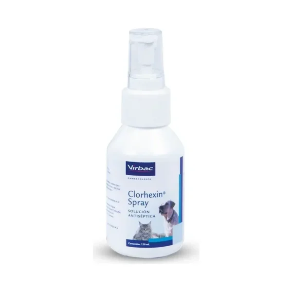 Clorhexin Spray Desinfectante 120ml Perros Gatos Virbac Antiséptico