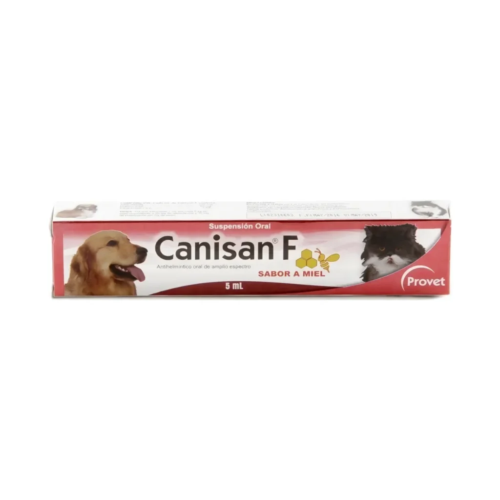 Canisan F Antiparasitario Oral Perros Gatos Sabor Miel 5ml