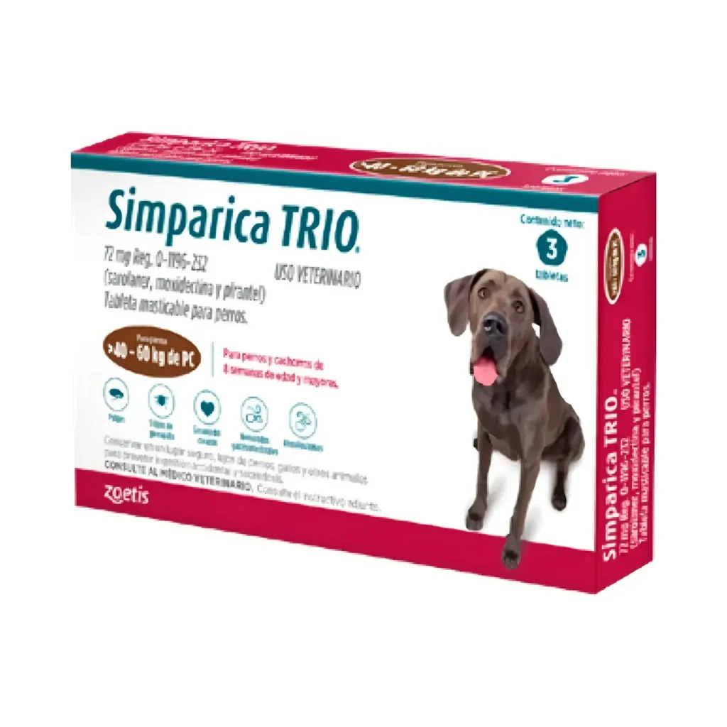 Simparica Trio Antiparasitario Perros De 40 A 60 Kg