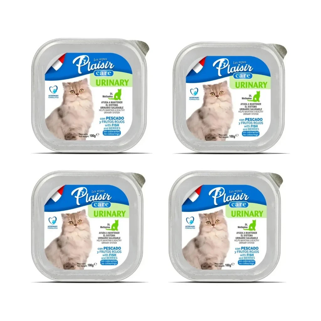 Alimento Húmedo Plaisir Cuidado Urinario Gatos 100g X4 Unidades