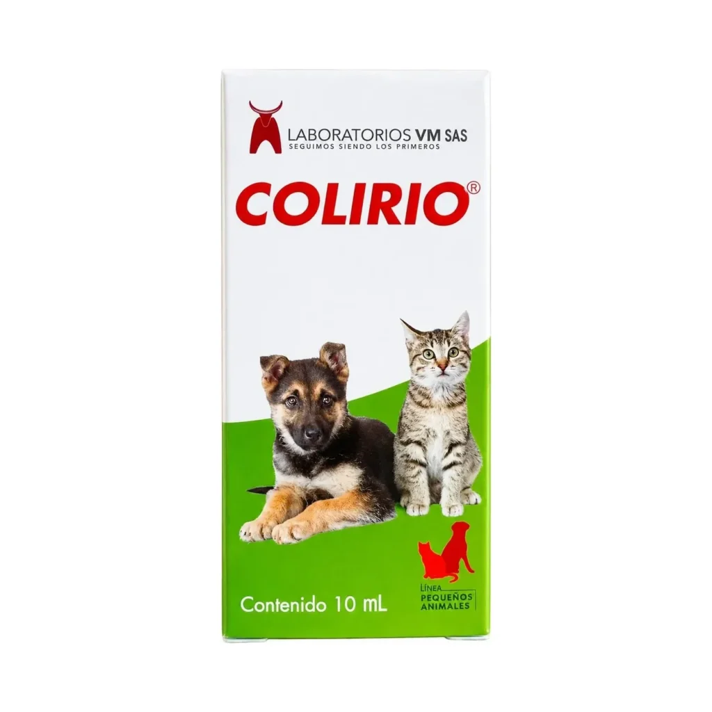Colirio Oftalmico Veterinario Vm 10ml Para Perros Y Gatos