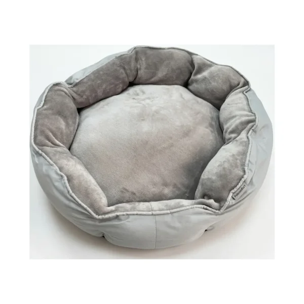 Cama Redonda Mascotas Perro Gato Acolchada 60 Cm Color Gris