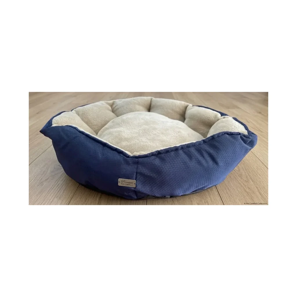 Cama Redonda Mascotas Perro Gato Acolchada 60 Cm Color Azul